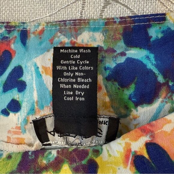 Attyre Skort Set of 2 Blue Floral Yellow  Pocket Tennis Golf Pickleball SZ 8 - Picture 9 of 11